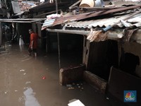 Waspada! Efek Hujan Lebat, Kemang Utara Jaksel Kebanjiran
