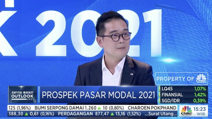 CEO Mirae Asset Sekuritas Tae Yong Shim dalam acara Capital Market Outlook 2021 dengan tema CEO Mirae Asset Sekuritas Tae Yong Shim dalam acara Capital Market Outlook 2021 dengan tema