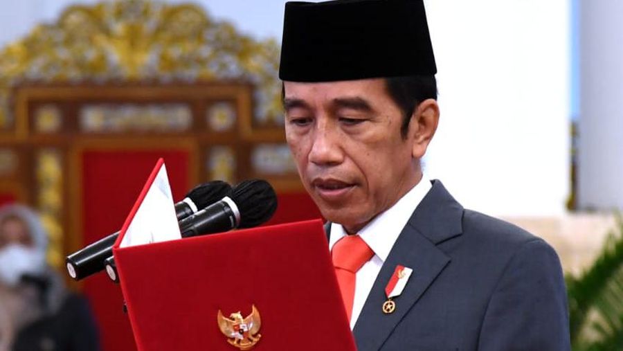 Pelantikan Dewas dan Direksi BPJS Kesehatan dan BPJS Ketenagakerjaan Masa Jabatan 2021-2026. (Biro Pers Sekretariat Presiden/Lukas)
