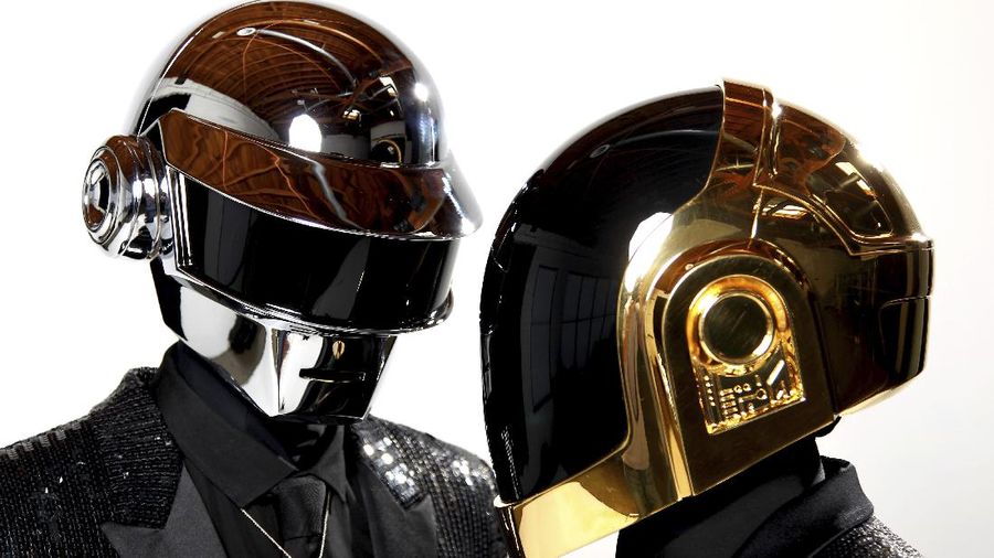 FILE - In this April 17, 2013 file photo, Thomas Bangalter, left, and Guy-Manuel de Homem-Christo, from the music group, Daft Punk, pose for a portrait in Los Angeles. The Grammy-winning French act have announced their break up. (Photo by Matt Sayles/Invision/AP, File)