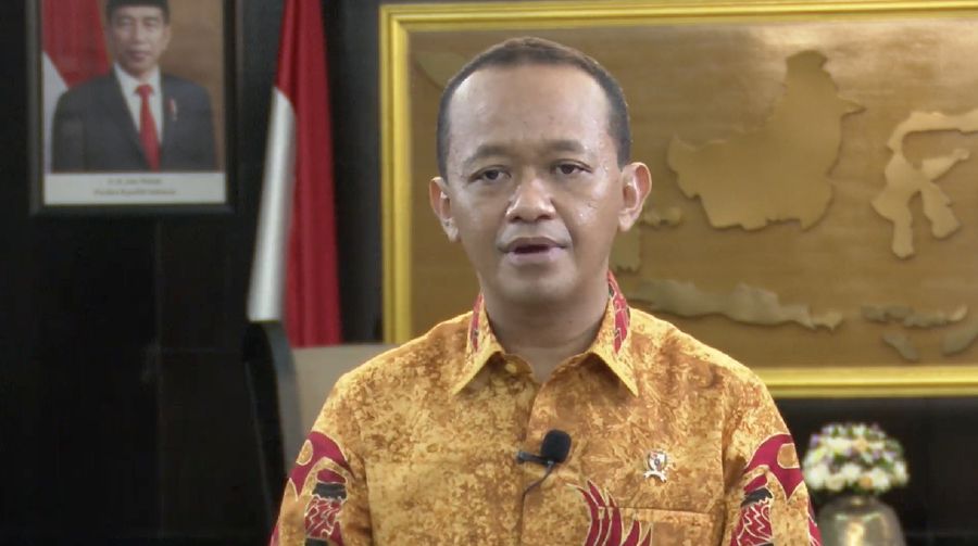 Kepala Badan Koordinasi Penanaman Modal, Bahlil Lahadalia dalam Konferensi Pers Virtual Implementasi Undang-Undang Cipta Kerja Dalam Kemudahan Berusaha. (Tangkapan Layar Youtube BKPM)