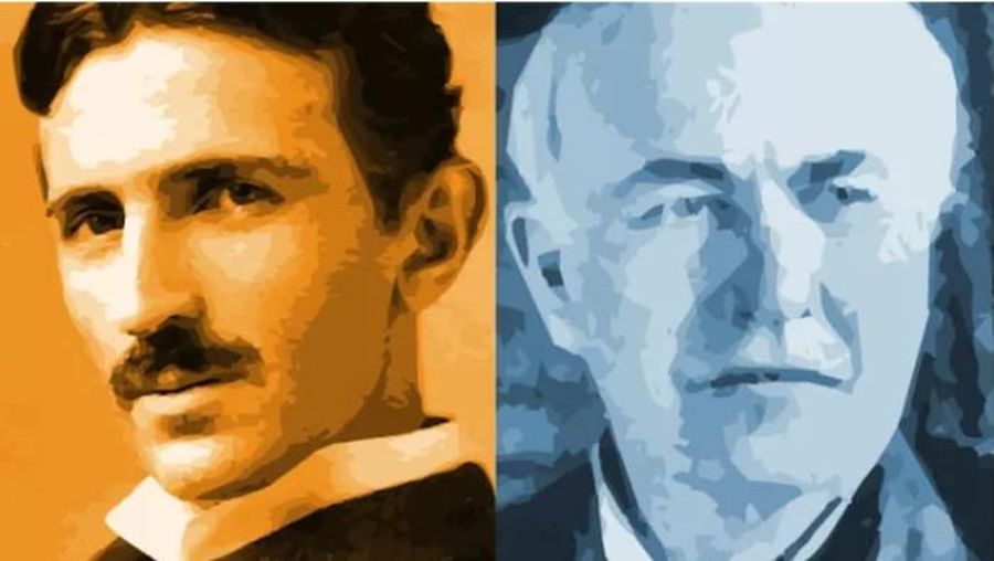 Nikola Tesla dan Thomas Alfa Edison (Foto; Live Science)