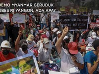 Pendemo Myanmar Geruduk Kedubes RI Yangon, Ada Apa?