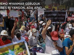 Pendemo Myanmar Geruduk Kedubes RI Yangon, Ada Apa?