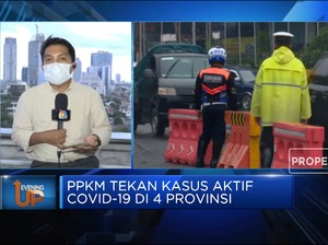 PPKM Tekan Kasus Aktif Covid-19 di 4 Provinsi