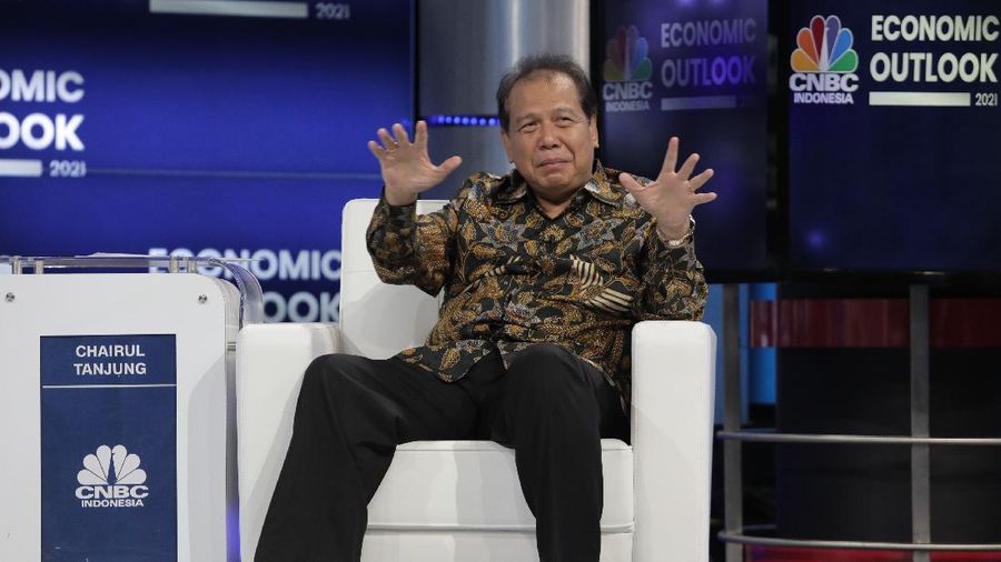 Chairul Tanjung Founder & Chairman CT Corp dalam acara CNBC Indonesia Economic Outlook dengan tema 