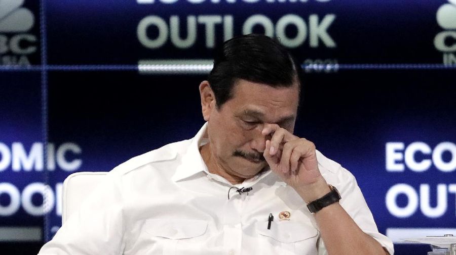 Luhut Binsar Pandjaitan dalam acara CNBC Indonesia Economic Outlook dengan tema 