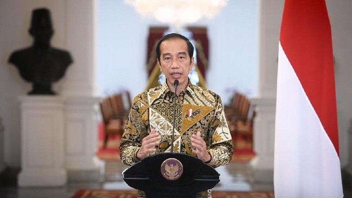 Presiden Joko Widodo menyampaikan pidato kunci secara virtual pada acara tahunan CNBC Indonesia Economic Outlook 2021 pada Kamis, (25/2/2021). (Dok: Biro Pers Sekretariat Presiden) Presiden Joko Widodo menyampaikan pidato kunci secara virtual pada acara tahunan CNBC Indonesia Economic Outlook 2021 pada Kamis, (25/2/2021). (Dok: Biro Pers Sekretariat Presiden)