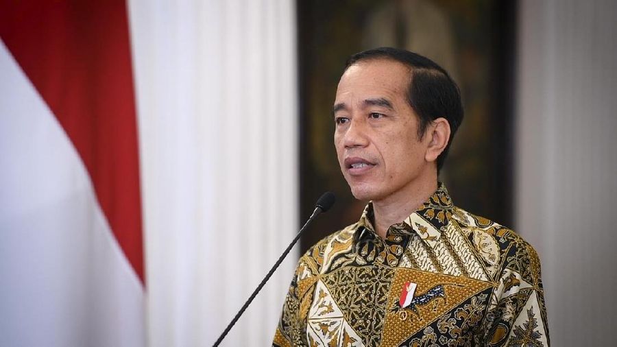 Presiden Joko Widodo menyampaikan pidato kunci secara virtual pada acara tahunan CNBC Indonesia Economic Outlook 2021 pada Kamis, (25/2/2021). (Dok: Biro Pers Sekretariat Presiden)