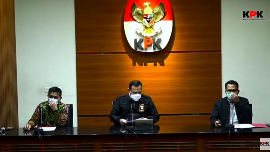 Konferensi Pers KPK, Minggu 28 Februari dini hari/Youtube