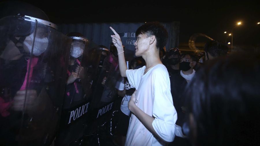 Aksi demo di Thailand. AP/