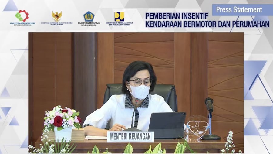Pemberian insentif kendaraan bermotor dan perumahan. (Tangkapan layar Youtube KemenPURN)