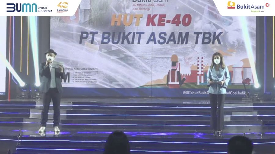 HUT Ke-40 PT BUKIT ASAM TBK. (Tangkapan layar Youtube  PT BUKIT ASAM TBK)