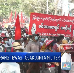 38 Orang Tewas Tolak Junta Militer