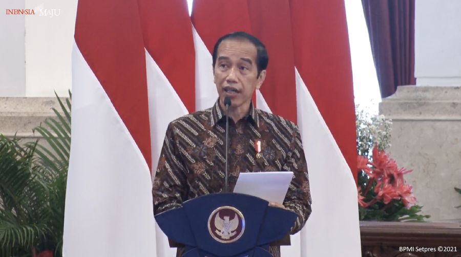 Peresmian Pembukaan Rapat Kerja Nasional Kementerian Perdagangan Tahun 2021, 4 Maret 2021. (Tangkapan layar youtube Setpres RI)