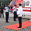 Naik Heli, Jokowi ke Serang Resmikan Bendungan Sindang Heula