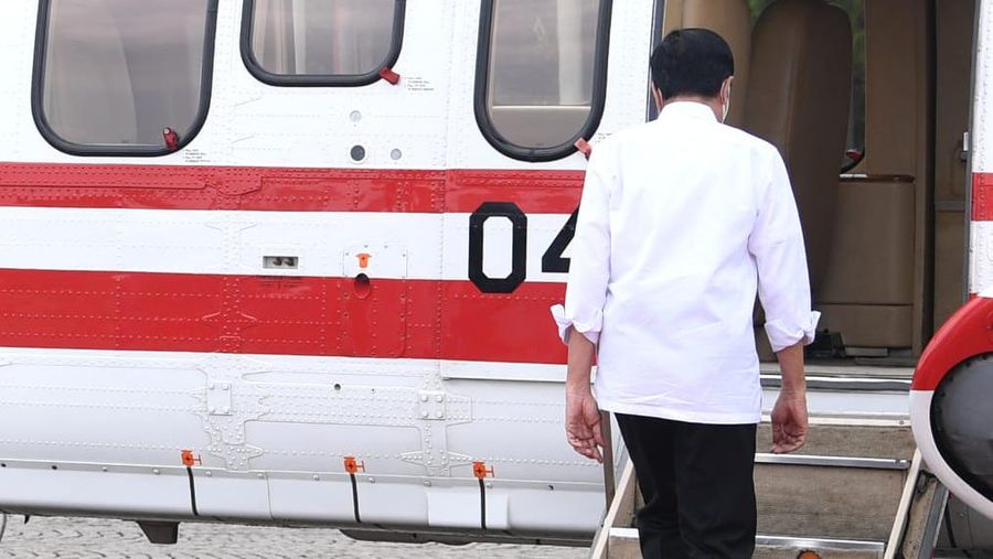 Presiden Joko Widodo (Jokowi) bertolak menuju Provinsi Banten dalam rangka kunjungan kerja pada Kamis (4/3/2021). (Lukas - Biro Pers Sekretariat Presiden)