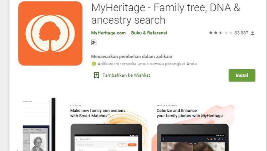 MyHeritage Aplikasi (MyHeritage)