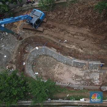 Intip Proyek Embung Pengendali Banjir Kemayoran Jakarta