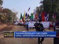 Suku Karen Kawal Demonstran Antikudeta Myanmar