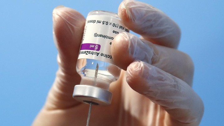 Vaksin AstraZeneca. (AP/Christophe Ena)