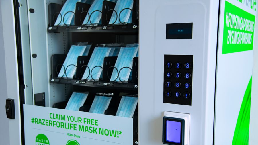 Vending machine masker Razer bakal di pasang di seluruh wilayah di Singapura (Razer via Mothership)