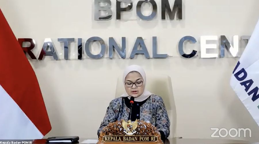 Konferensi Pers Penerbitan EUA Vaksin AstraZeneca. (Tangkapan layar Youtube Badan POM RI)