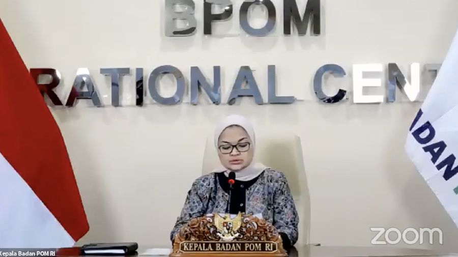 Konferensi Pers Penerbitan EUA Vaksin AstraZeneca. (Tangkapan layar Youtube Badan POM RI)