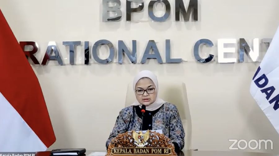 Konferensi Pers Penerbitan EUA Vaksin AstraZeneca. (Tangkapan layar Youtube Badan POM RI)