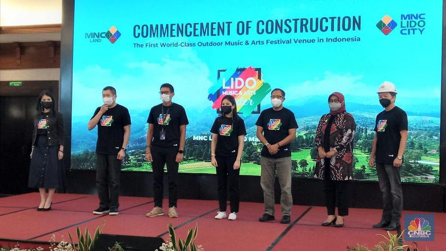 Groundbreaking pembangunan Lido Music & Arts Center di MNC Lido City, Bogor, Jawa Barat. Rabu 10 Maret 2021/Syahrizal Sidik/CNBC Indonesia