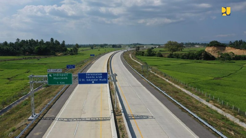 Penampakan Jalan Tol Sigli Aceh dari Udara