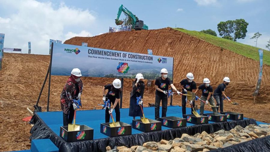 Groundbreaking Lido Music & Arts Center di MNC Lido City, Bogor, Jawa Barat, Rabu (10/3/2021).