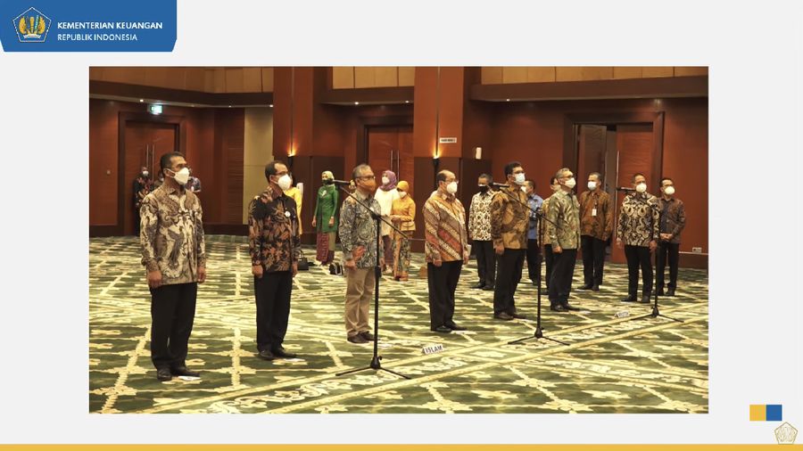 Pelantikan Pejabat Eselon I Kementerian Keuangan. (Tangkapan layar Youtube Kemenkeu)