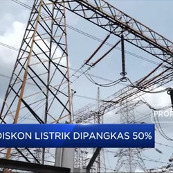Diskon Listrik Dipangkas 50%