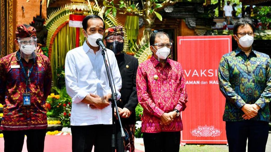 Presiden Jokowi Tinjau Vaksinasi Massal, Gianyar - Bali, (16/3/2021). (Dok: Biro Pers Sekretariat Presiden)