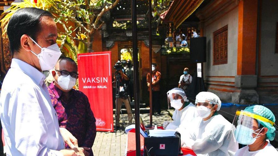 Presiden Jokowi Tinjau Vaksinasi Massal, Gianyar - Bali, (16/3/2021). (Dok: Biro Pers Sekretariat Presiden)