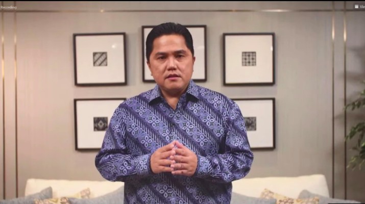 Erick Thohir di acara ISEI, Rabu 17 Maret 2021 Erick Thohir di acara ISEI, Rabu 17 Maret 2021