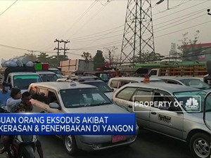 Ribuan Orang Eksodus Akibat Kekerasan & Penembakan di Yangon