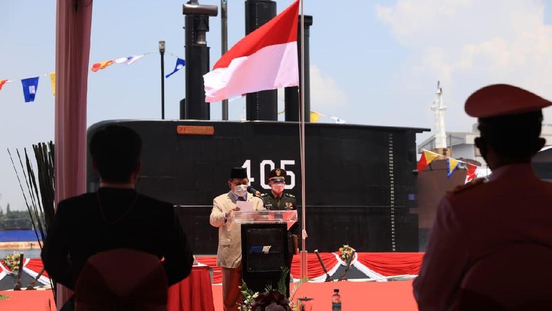 Serah Terima Kapal Selam yang diberi nama Alugoro-405  (Dok. Kementerian Pertahanan (Kemhan)