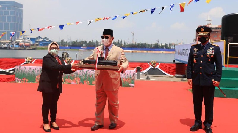 Serah Terima Kapal Selam yang diberi nama Alugoro-405  (Dok. Kementerian Pertahanan (Kemhan)