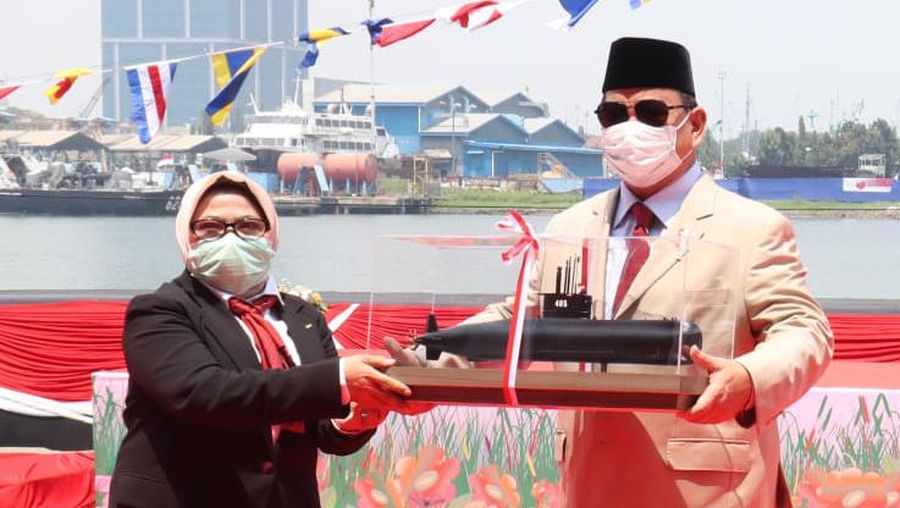 Serah Terima Kapal Selam yang diberi nama Alugoro-405  (Dok. Kementerian Pertahanan (Kemhan)