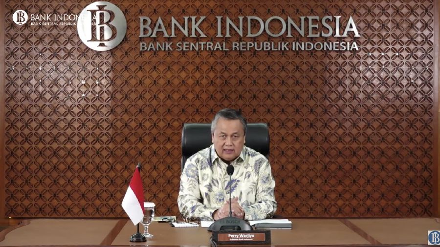 Gubernur Bank Indonesia Perry Warjiyo Mengumumkan Hasil Rapat Dewan Gubernur Bank Indonesia Bulan Maret 2021. (Tangkapan Layar Youtube Bank Indonesia)