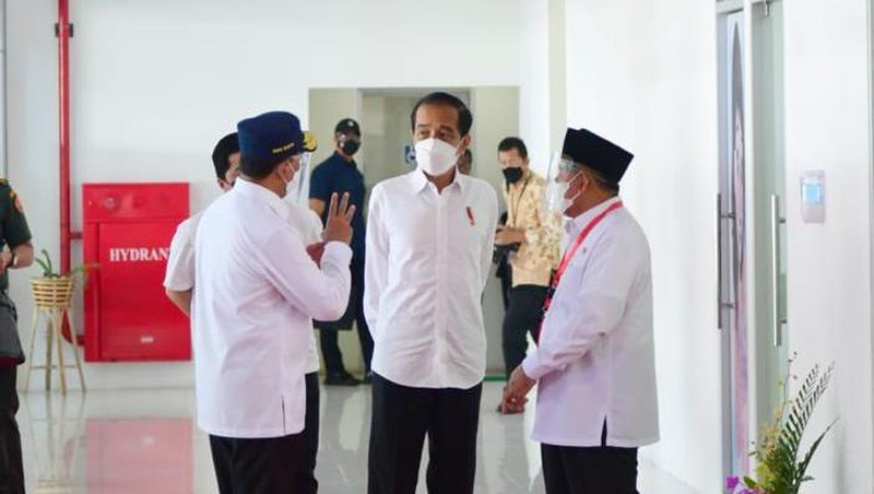 Presiden Jokowi Resmikan Terminal Bandar Udara Kuabang di Kabupaten Halmahera Utara, Provinsi Maluku Utara, 24 Maret 2021. (Foto: Muchlis Jr - Biro Pers Sekretariat Presiden)