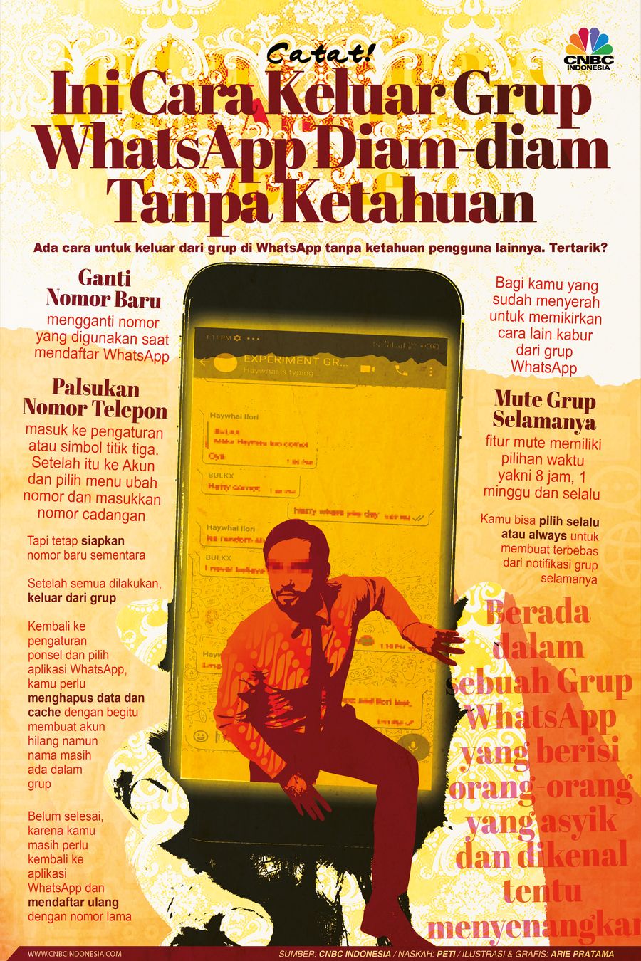 Infografis: Catat! Ini Cara Keluar Grup WhatsApp Diam-diam Tanpa Ketahuan