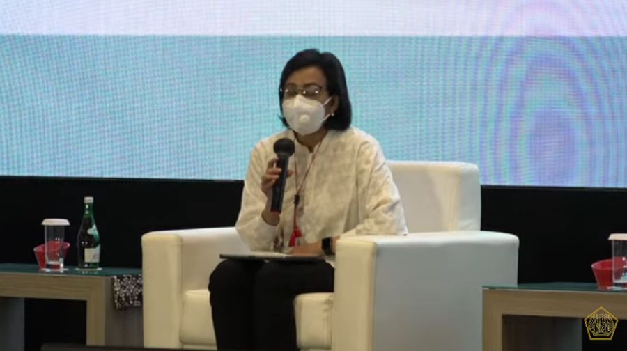 Menteri Keuangan Sri Mulyani Indrawati dalam Acara Temu Stakeholder Untuk Percepatan Pemulihan Ekonomi Nasional. (Tangkapan Layar Youtube Kemenkeu RI)