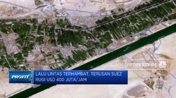 Lalu Lintas Terhambat, Terusan Suez Rugi USD 400 Juta/Jam