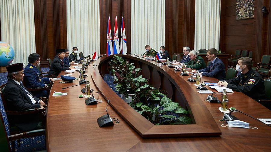 Menteri Pertahanan RI Prabowo Subianto melakukan kunjungan kerja ke London, Inggris, pada 22-24 Maret 2020. Kunjungan dilakukan dalam rangka meningkatkan kerja sama bilateral di bidang pertahanan RI-Inggris. (Dok: Twittwr @mod_russia)