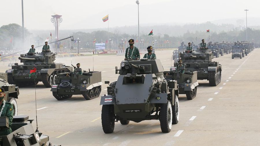 Ilustrasi militer Myanmar. AP/