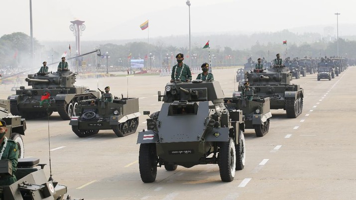 Ilustrasi militer Myanmar. AP/ Ilustrasi militer Myanmar. AP/