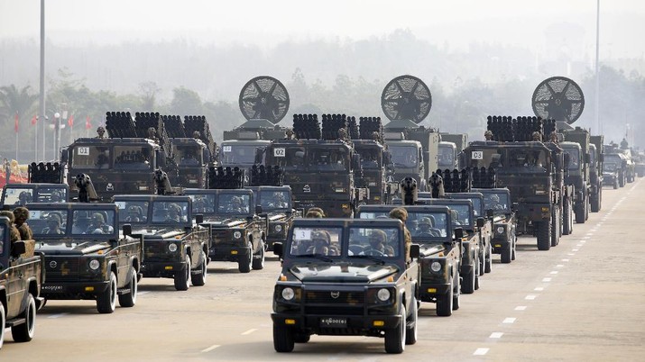 Ilustrasi militer Myanmar. AP/ Ilustrasi militer Myanmar. AP/